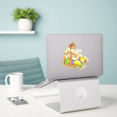 Ganesha-Sticker Sticker (Laptop op bureau)