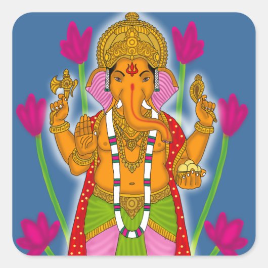 Ganesha Stickers & Keyring Combo (Voorkant)