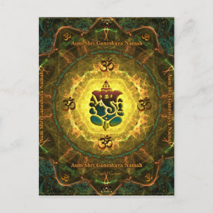 Ganesha - Succes, Overwinning, Welvaart, Kennis Briefkaart