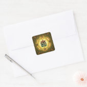 Ganesha - Succes, Overwinning, Welvaart, Kennis Vierkante Sticker (Envelop)