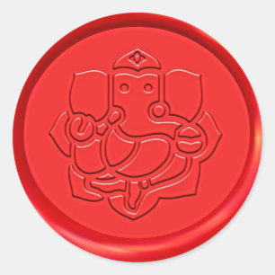 Ganesha teken rode wax zegel