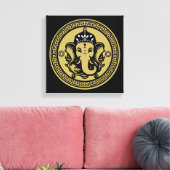 Ganesha-thema Hindu kunstprint Canvas Afdruk (Insitu (Woonkamer))