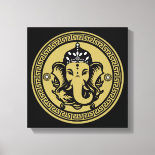 Ganesha-thema Hindu kunstprint Canvas Afdruk