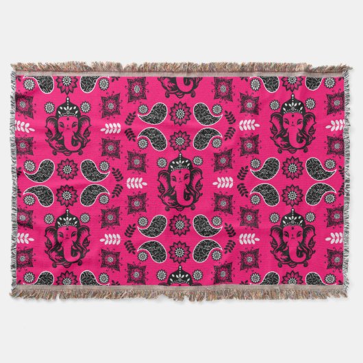 Ganesha-thema Hindu kunstprint Deken (Voorkant)
