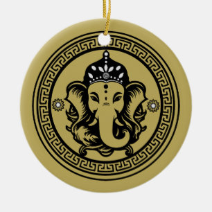 Ganesha-thema Hindu kunstprint Keramisch Ornament