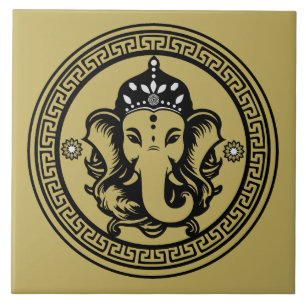 Ganesha-thema Hindu kunstprint Tegeltje