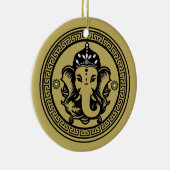 Ganesha Themed Hindu Art Print Keramisch Ornament (Rechts)