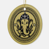 Ganesha Themed Hindu Art Print Keramisch Ornament (Links)