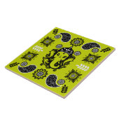 Ganesha Themed Hindu Art Print Tegeltje (Zijkant)