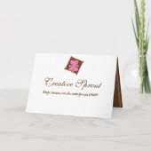 Ganesha Trouw Uitnodiging Chocolade Roze (Achterkant)