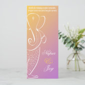 Ganesha Trouw Uitnodiging :: Raspberry (Staand voorkant)