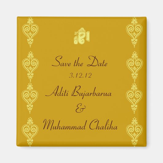 Ganesha trouwgunstmagneten magneet (Voorkant)