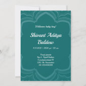 Ganesha verwing an sleeping Indian baby boy Aankondiging (Achterkant)