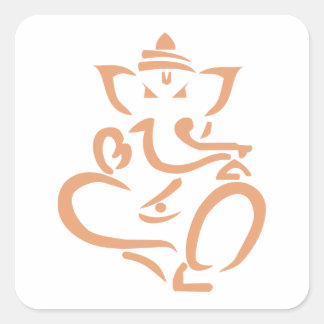 Ganesha Vierkante Sticker