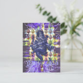 GANESHA | violet verfsplaatstet Briefkaart (Staand voorkant)