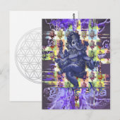GANESHA | violet verfsplaatstet Briefkaart (Voorkant / Achterkant)