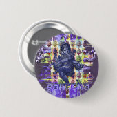 GANESHA | violet verfsplaatstet Ronde Button 5,7 Cm (Voorkant /achterkant)