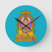 Ganesha Wall Clock Ronde Klok (Voorkant)