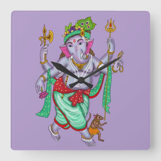 Ganesha wandklok (Voorkant)