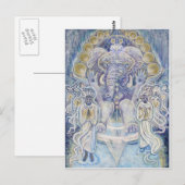 Ganesha Wealth Blessing Briefkaart (Voorkant / Achterkant)