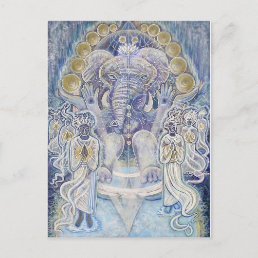 Ganesha Wealth Blessing Briefkaart (Voorkant)