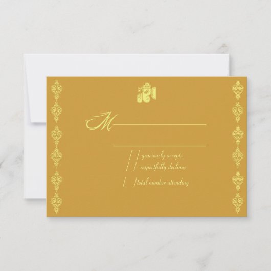 Ganesha Wedding RSVP-kaarten RSVP Kaartje (Voorkant)