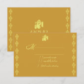 Ganesha Wedding RSVP-kaarten RSVP Kaartje (Voorkant / Achterkant)