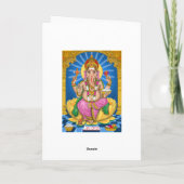 Ganesha-Wenskaart Kaart (Achterkant)