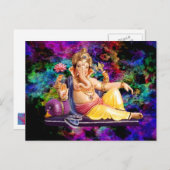 Ganesha-Wenskaarten, stickers, Briefkaarten (Voorkant / Achterkant)