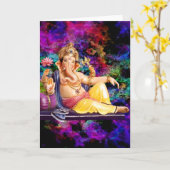 Ganesha Wenskaarten, Stickers, Briefkaarten (Gele Bloem)