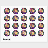 Ganesha Wenskaarten, Stickers, Briefkaarten Ronde Sticker (Vel)