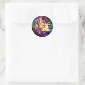 Ganesha Wenskaarten, Stickers, Briefkaarten Ronde Sticker (Tas)