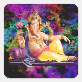 Ganesha Wenskaarten, Stickers, Briefkaarten Vierkante Sticker