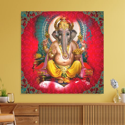 GANESHA - Wrapped Canvas (Insitu (Woonkamer))