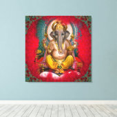 GANESHA - Wrapped Canvas (Insitu (Houten vloer))