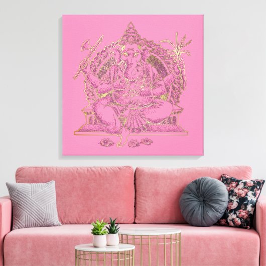 GANESHA - Wrapped Canvas (Insitu (Woonkamer))
