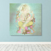 GANESHA - Wrapped Canvas Afdruk (Insitu (Houten vloer))