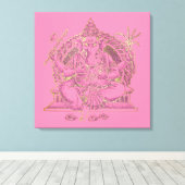 GANESHA - Wrapped Canvas Afdruk (Insitu (Houten vloer))