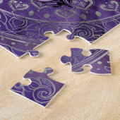 Ganesha - zilver en puren legpuzzel (Zijkant)