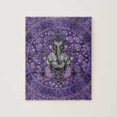 Ganesha - zilver en puren legpuzzel (Verticaal)