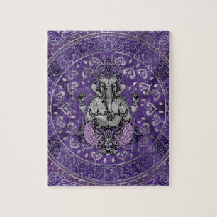 Ganesha - zilver en puren legpuzzel