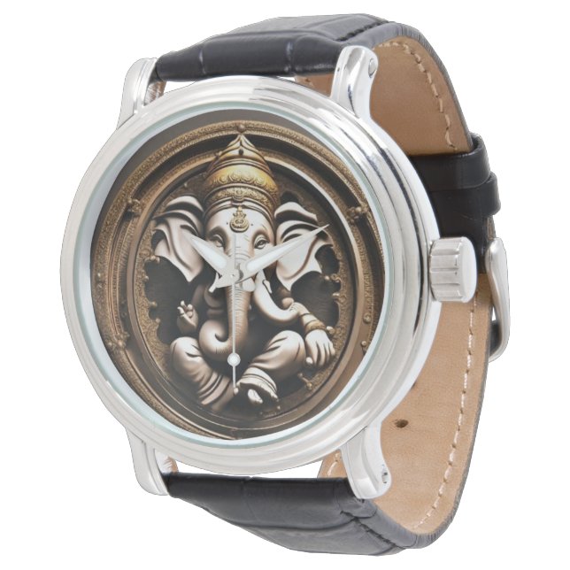 Ganesha's Tijdwachter Handhorloge met Goddelijk Af Horloge (Gekanteld)