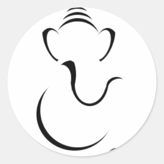 ganeshji_1.png ronde sticker (Voorkant)