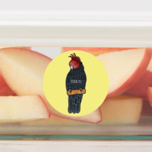 Gang bende cockatoo vogel cartoon illustratie labels