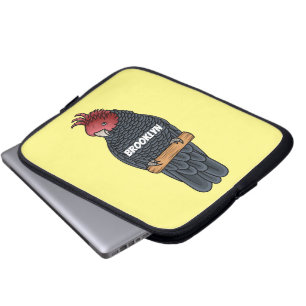 Gang bende cockatoo vogel cartoon illustratie laptop sleeve