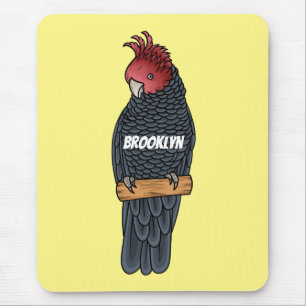 Gang bende cockatoo vogel cartoon illustratie muismat