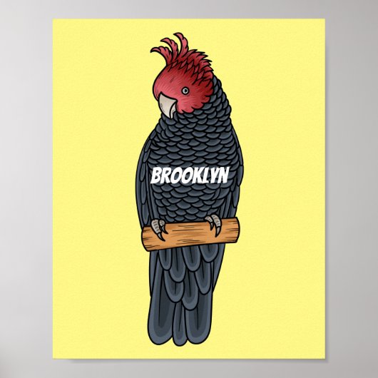 Gang bende cockatoo vogel cartoon illustratie poster (Voorkant)