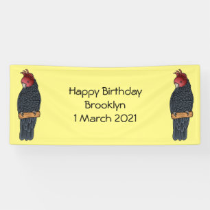 Gang bende cockatoo vogel cartoon illustratie spandoek