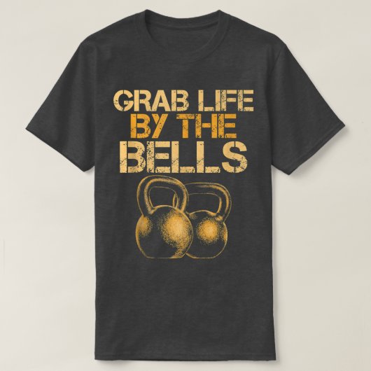 Gang door de Bells Kettlebells Workout Gym Bod T-shirt (Design voorkant)