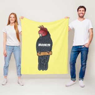 Gang gang kaketoe vogel cartoon illustratie  fleece deken